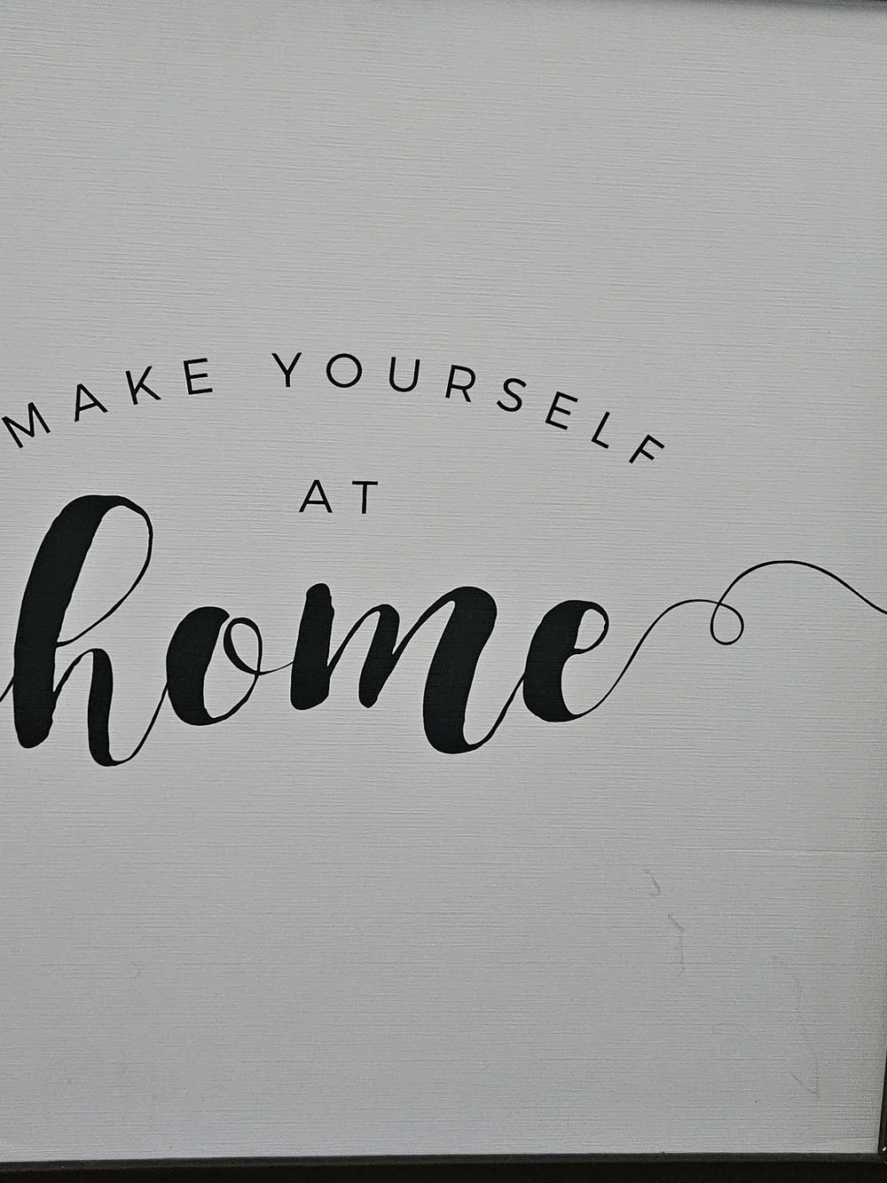SmallWoods Make Yourself At Home Framed Wall Sign - Black on White